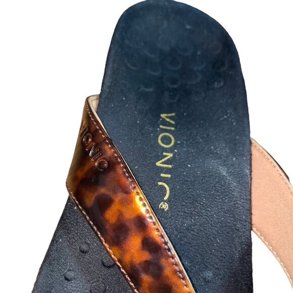 Vionic Thong Sandals Tortoise Shell Hilda Comfort - Picture 6 of 8